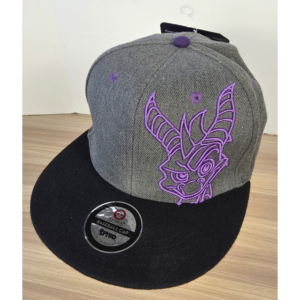 Spyro The Dragon Numskull SnapBack Hat 2018 Gray Purple PS1 Game